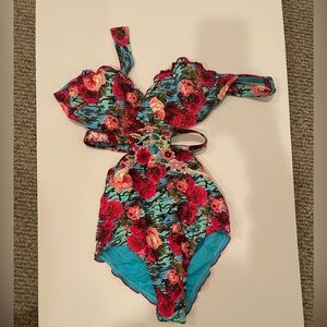 Agua Bendita One Piece Swimsuit - Floral - Size S/CH